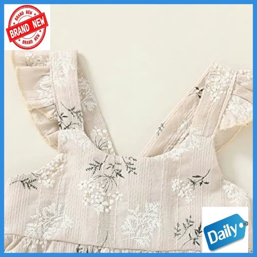 Toddler Girls Cotton Blend Sleeveless Tutu Dress Summer Playwear